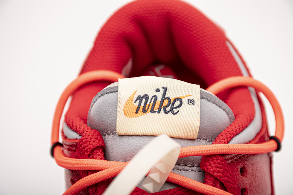 OFF White X Nike Dunk Low University Red CT0856-600 - Image 4