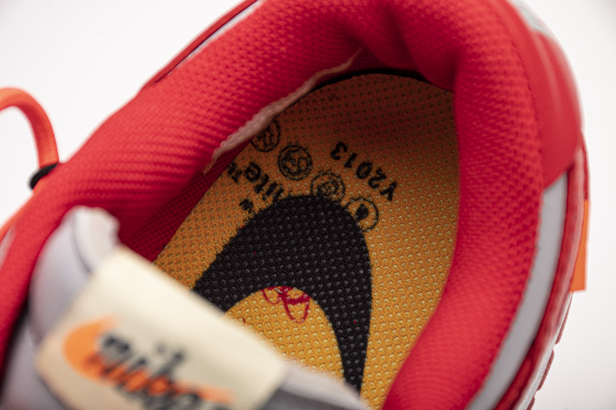 OFF White X Nike Dunk Low University Red CT0856-600 - Image 6