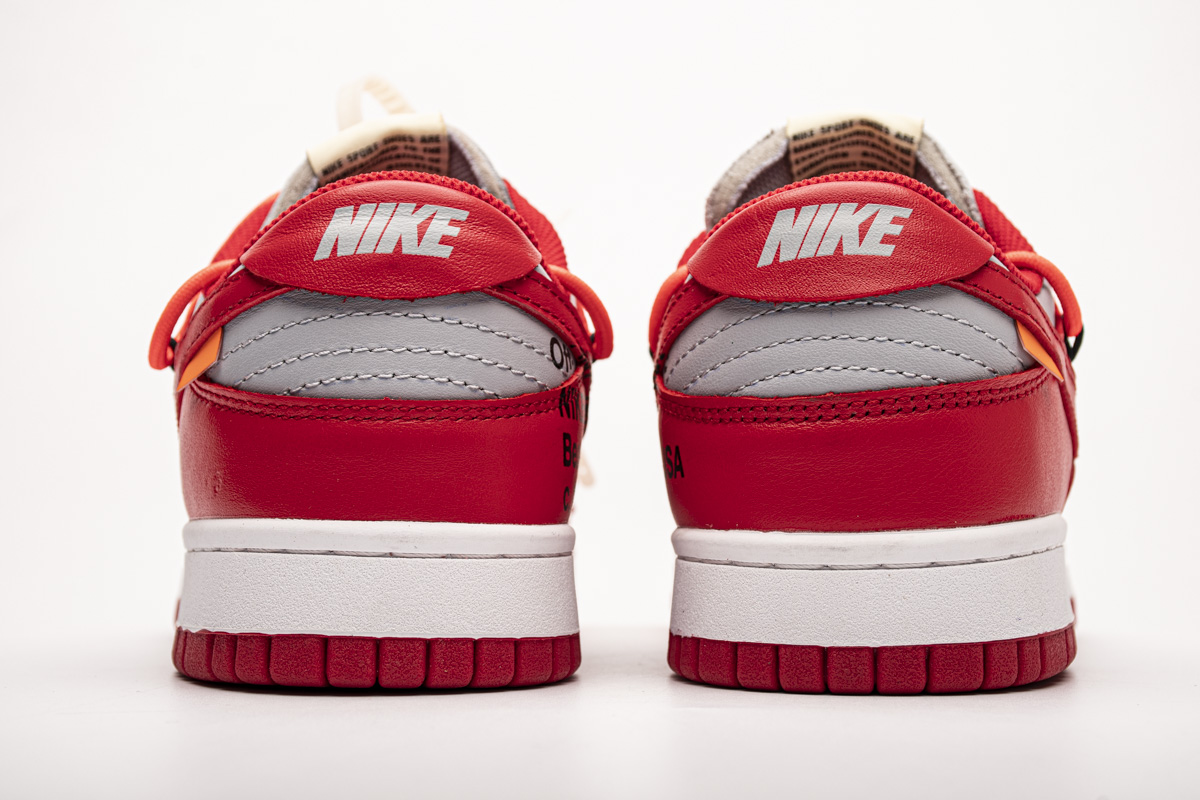 OFF White X Nike Dunk Low University Red CT0856-600 - Image 7