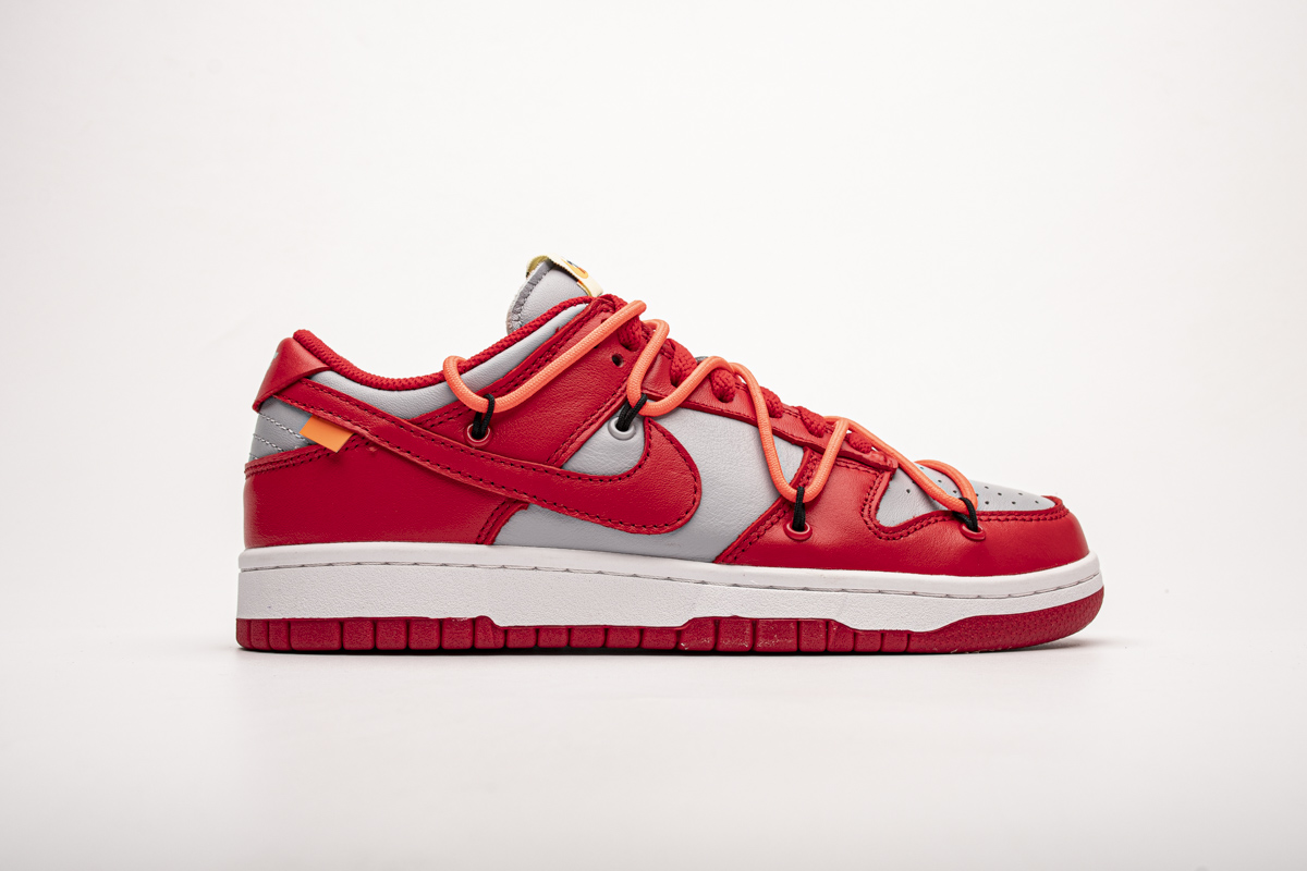 OFF White X Nike Dunk Low University Red CT0856-600 - Image 2