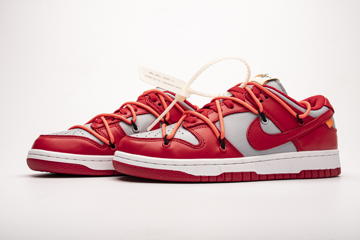 OFF White X Nike Dunk Low University Red CT0856-600 - Image 10