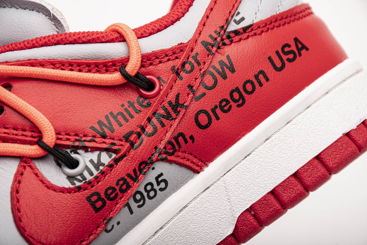 OFF White X Nike Dunk Low University Red CT0856-600 - Image 14