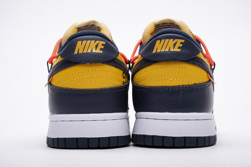 OFF WHITE x Nike Dunk SB Low White Michigan CT0856-700 - Image 4