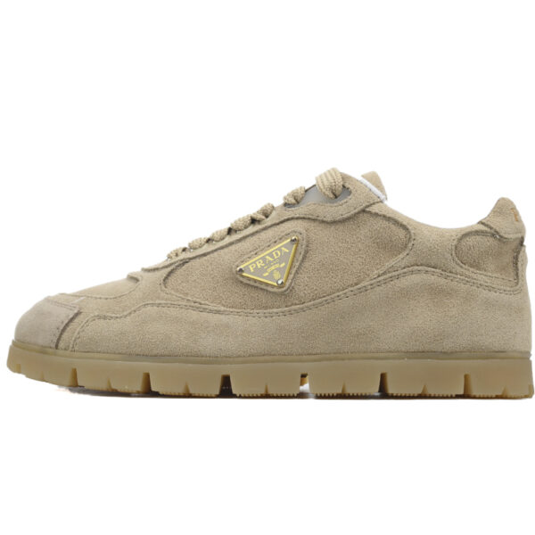 Prada Trail Suede Sneakers Khaki