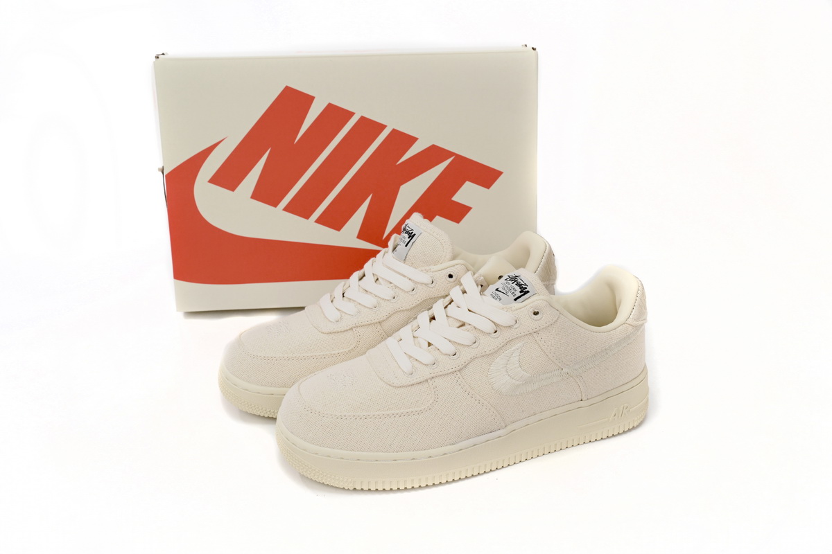 Stussy x Nike Air Force 1 Low “Fossil Stone” CZ9084-200 - Image 2