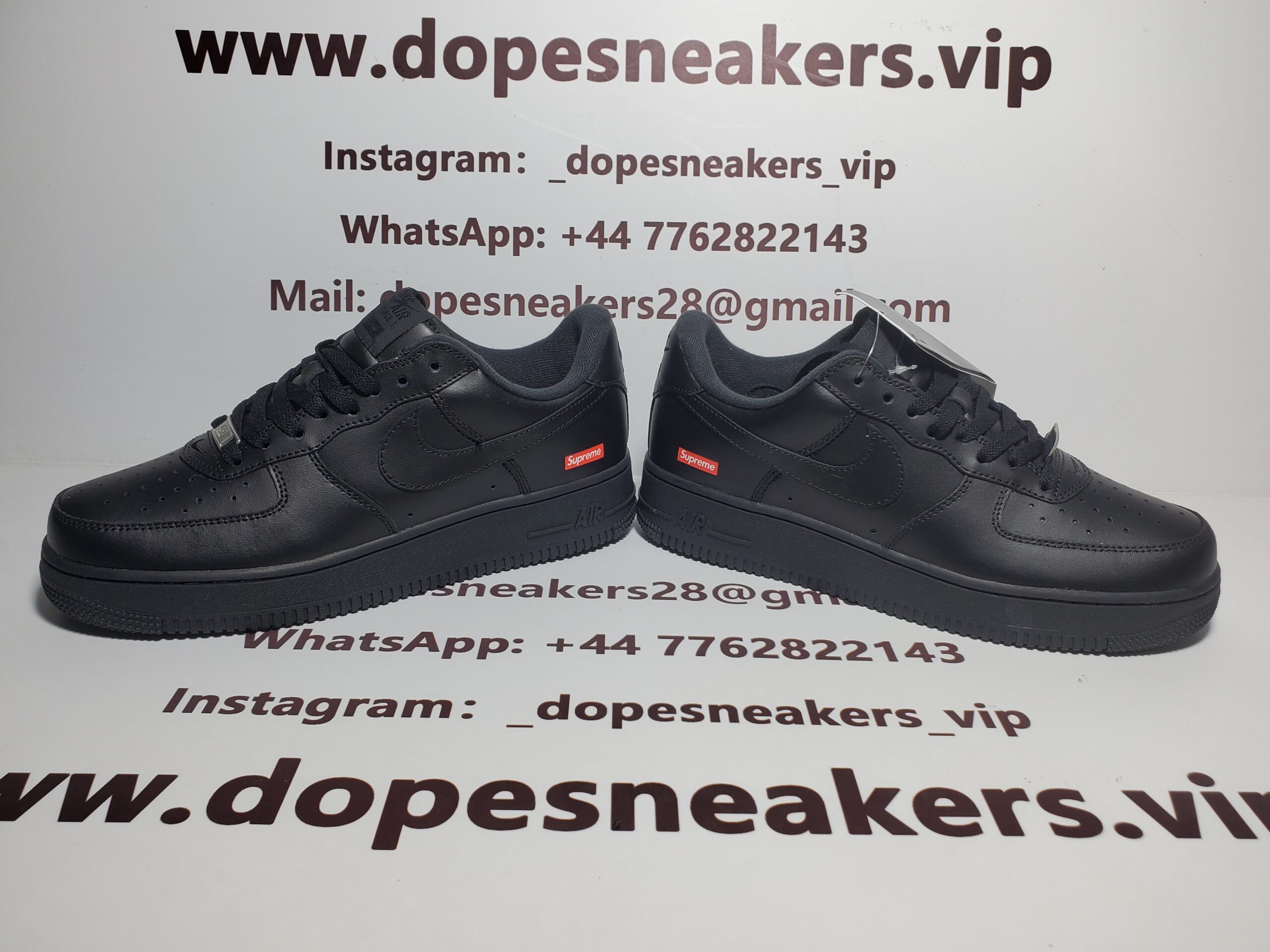 Supreme x Air Force 1 Low Black CU9225-001 - Image 7