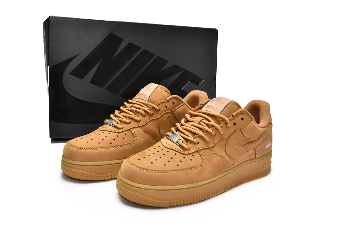 Supreme x Nike Air Force 1 Low Flax DN1555-200 - Image 2