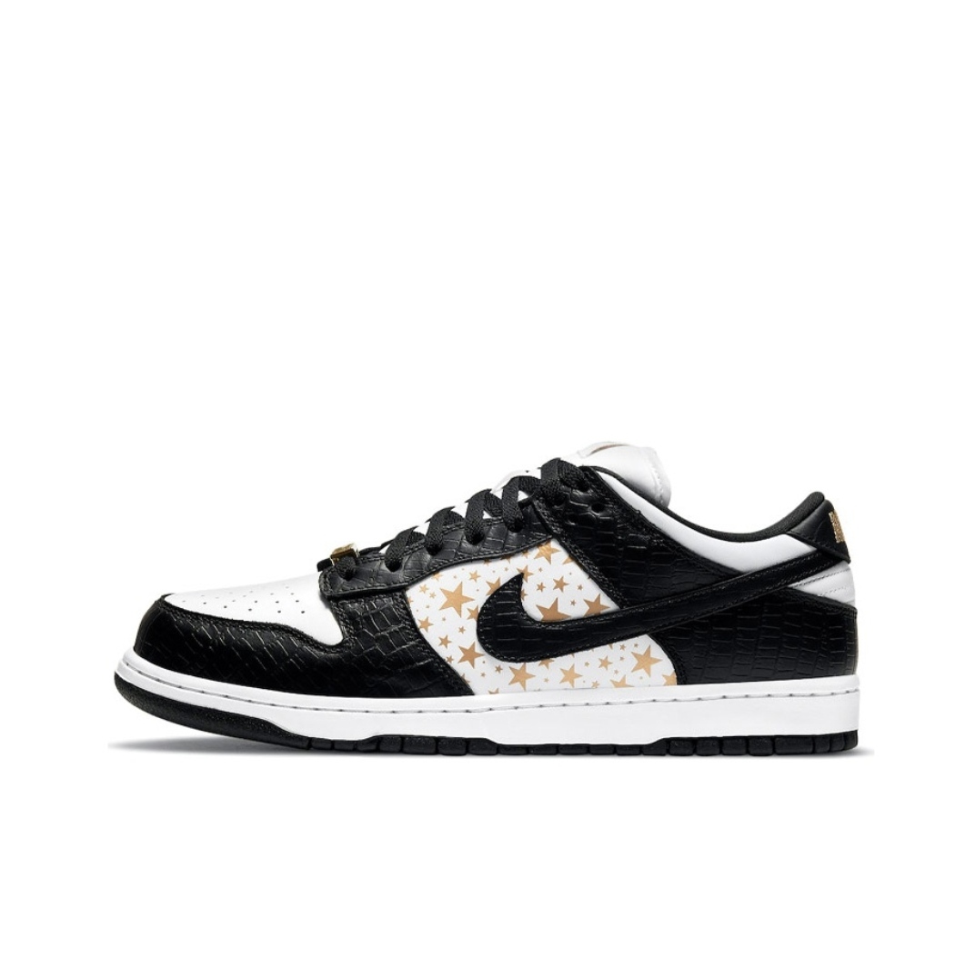 Supreme x Nike SB Dunk Low Black Stars DH3228-102 - Image 1