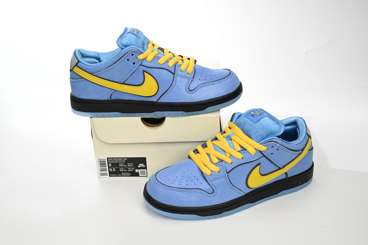 The Powerpuff Girls x Nike SB Dunk Low “Bubbles” FZ8320-400 - Image 3