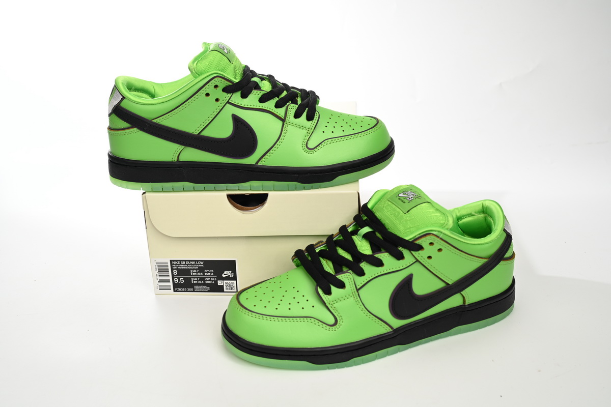 The Powerpuff Girls x Nike SB Dunk Low “Buttercup” FZ8319-300 - Image 3