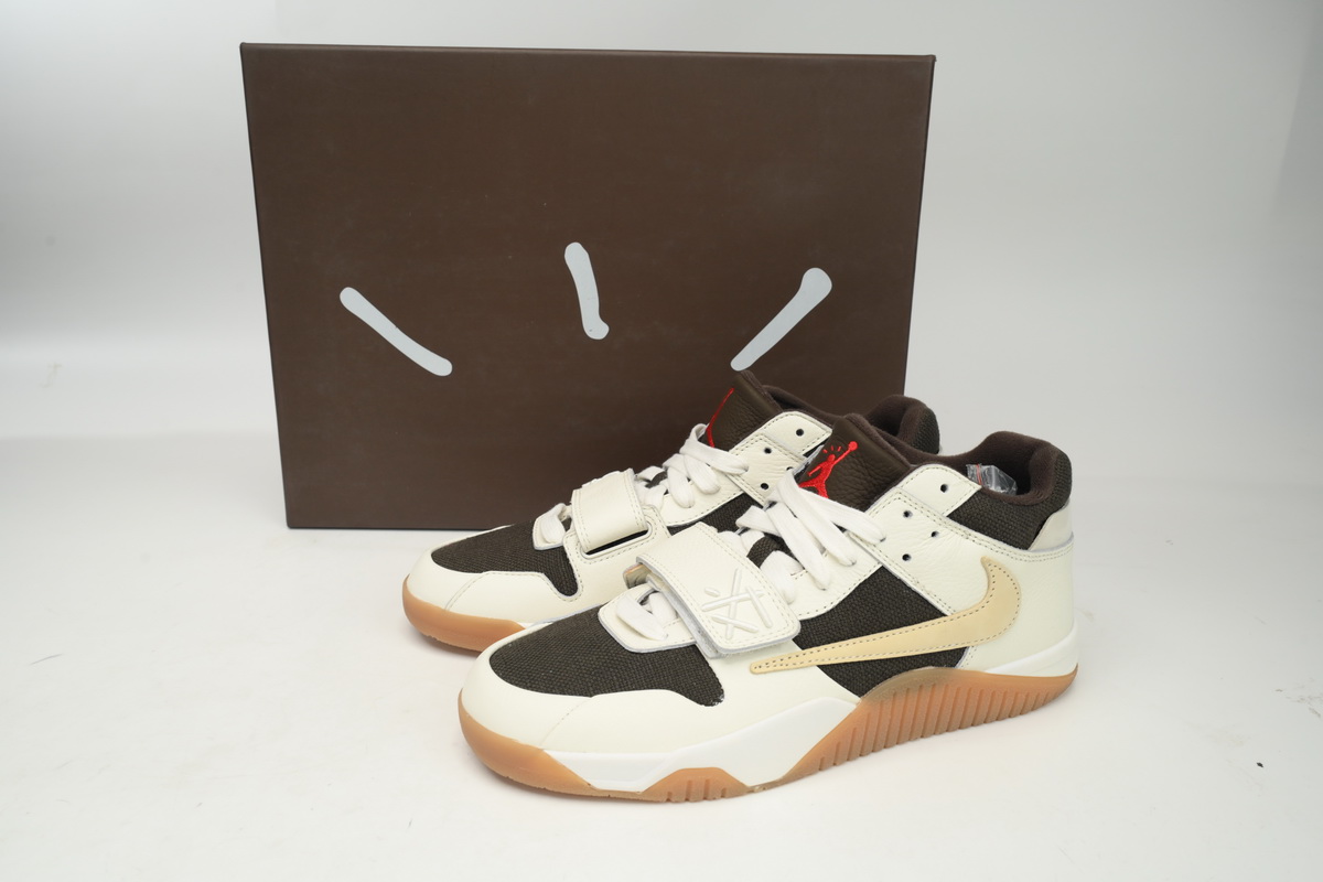 Travis Scott × Nike Jordan Jumpman Jack TR White Brown FZ8117-100 - Image 2