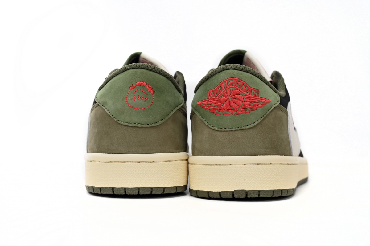 Travis Scott x Air Jordan 1 Low Green Barb CQ4277-200 - Image 4