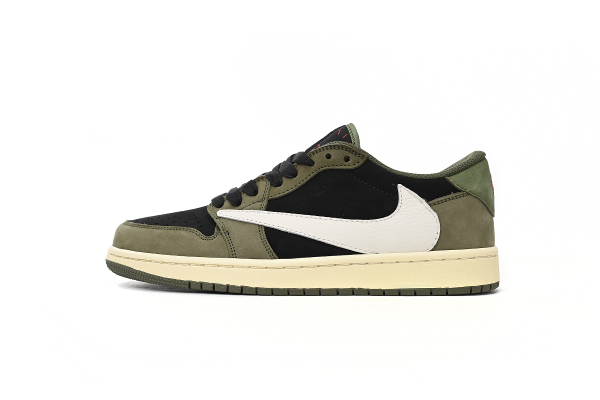Travis Scott x Air Jordan 1 Low Green Barb CQ4277-200 - Image 1