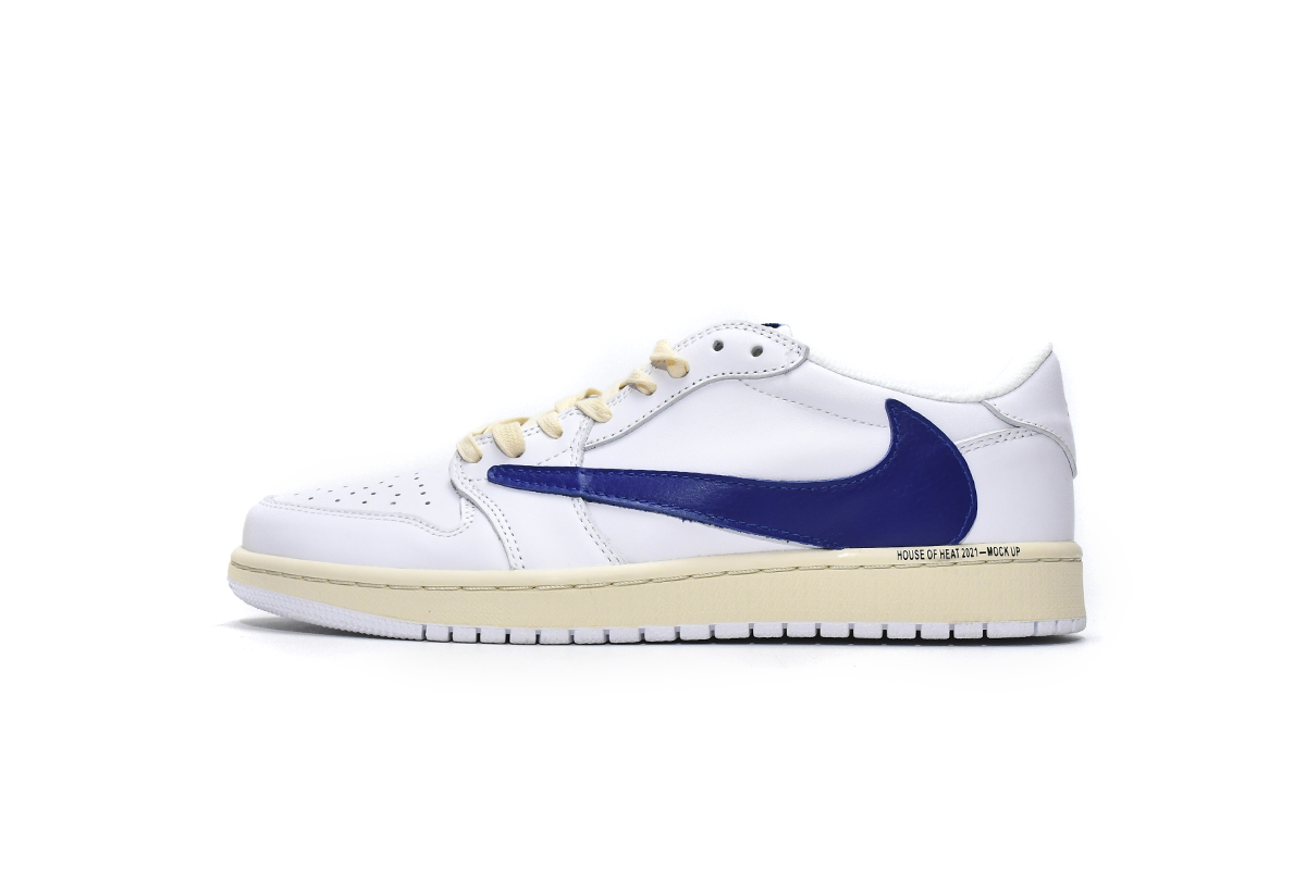 Travis Scott x Air Jordan 1 Low WhiteBlue DM6839-186 - Image 1