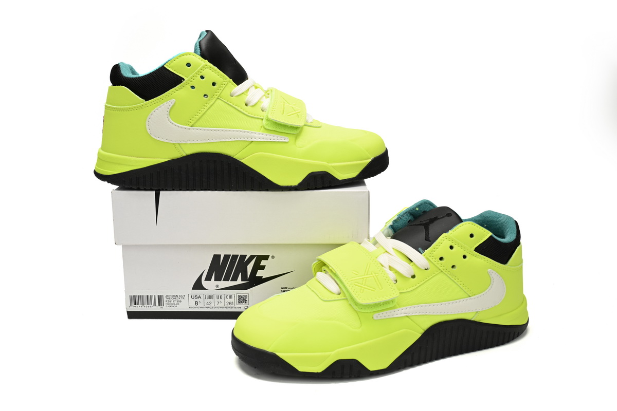 Travis Scott x Jordan Cut The Check Nice Kicks Fluorescent Green FZ8117-309 - Image 3