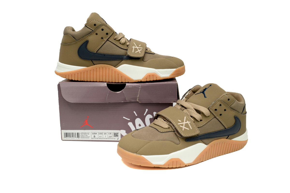 Travis Scott x Jordan Cut The Check Nice Kicks Kha Ki FZ8117-941 - Image 3
