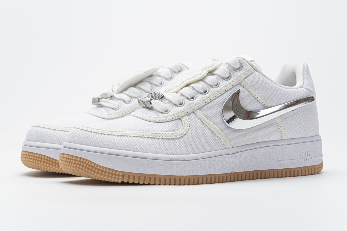 Travis Scott x Nike Air Force 1“White” AQ4211-100 - Image 5